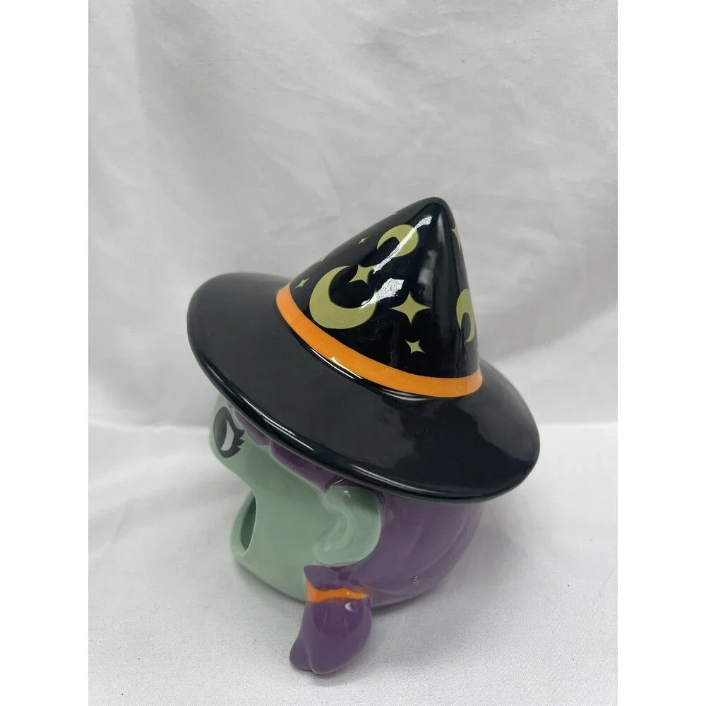 Target Ceramic Witch Open Mouth Halloween Candy Dish 5”